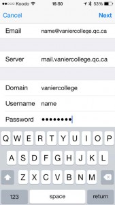 iOS5 email setup